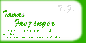 tamas faszinger business card